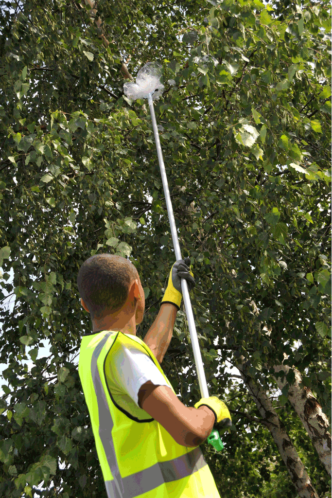 A litter picker with an extra long reach - 2.5 metres